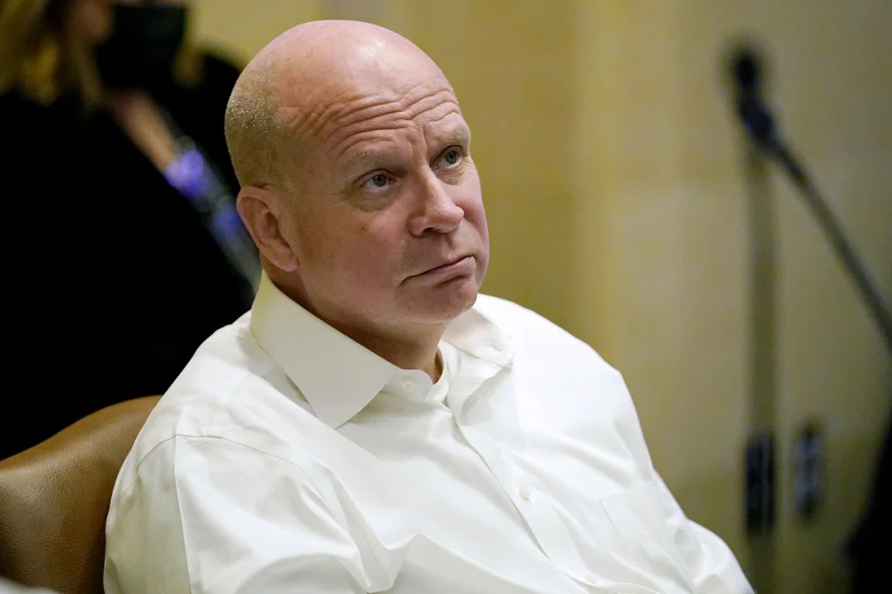 In this Feb. 10, 2021 file photo, Oklahoma state Rep. Jim Olsen, R-Roland, listens during a committee meeting at the state Capitol in Oklahoma City.