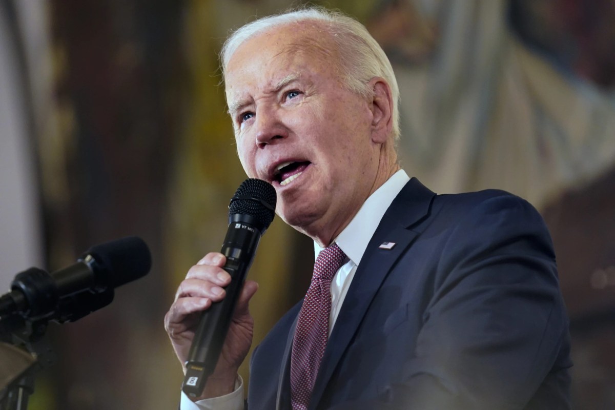 President Joe Biden delivers remarks at Mother Emanuel AME Church in Charleston, S.C., Monday, Jan. 8, 2024, where nine worshippers were killed in a mass shooting by a white supremacist in 2015. (AP Photo/Stephanie Scarbrough)