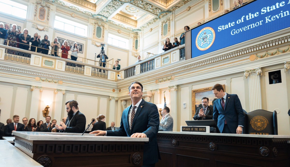 Oklahoma Governor Kevin Stitt delivers State of the State Address, Mon. Feb 5, 2024. Photo courtesy of @GovStitt on X.